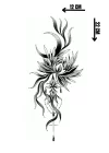 Geçici Ay Ve Çiçek Figürlü Dövme Tattoo