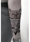 Geçici Baykuş Dövme Tattoo