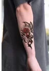 Geçici Büyük Boy Tribal Gül Dövme Tattoo