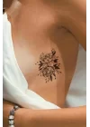 Geçici Çiçek, Ağaç Ve Kuş Dövme Tattoo