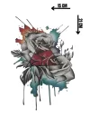 Geçici Çiçek Figürlü Dövme Tattoo