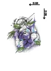 Geçici Çiçek Figürlü Dövme Tattoo