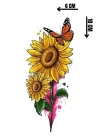 Geçici Çiçek Figürlü Mini Dövme Tattoo