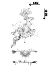 Geçici Geyik Figürlü Mini Dövme Tattoo