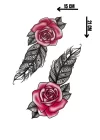 Geçici Gül Figürlü Dövme Tattoo