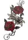 Geçici Gül Figürlü Dövme Tattoo