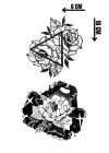 Geçici Gül Figürlü Dövme Tattoo