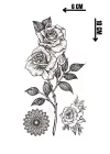 Geçici Gül Figürlü Mini Dövme Tattoo