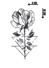 Geçici Gül Figürlü Mini Dövme Tattoo