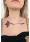 Geçici Hilal Yazılı Dövme Tattoo