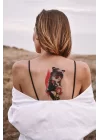 Geçici Kadın ve Gül Modelli Dövme Tattoo