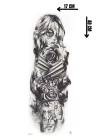 Geçici Kadın ve Silah Dövme Tattoo