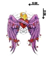 Geçici Kanatlı Kalp Dövme Tattoo