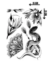 Geçici Karışık Figürlü Dövme Tattoo