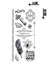 Geçici Karışık Figürlü Mini Dövme Tattoo