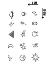 Geçici Karışık Figürlü Mini Dövme Tattoo