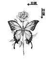 Geçici Kelebek Figürlü Dövme Tattoo