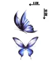 Geçici Kelebek Figürlü Mini Dövme Tattoo