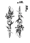 Geçici Kılıç Figürlü Mini Dövme Tattoo
