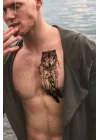 Geçici Kurt Figürlü Dövme Tatto