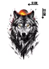Geçici Kurt Figürlü Dövme Tattoo