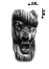 Geçici Kurt Figürlü Dövme Tattoo