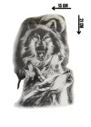 Geçici Kurt Figürlü Dövme Tattoo