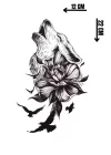 Geçici Kurt Figürlü Dövme Tattoo