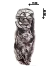 Geçici Kurt Figürlü Dövme Tattoo