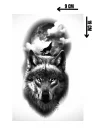 Geçici Kurt Figürlü Dövme Tattoo