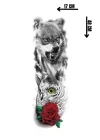 Geçici Kurt Ve Baykuş Figürlü Dövme Tattoo