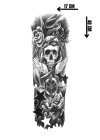Geçici Kuru Kafa Figürlü Dövme Tattoo