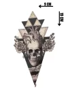 Geçici Kuru Kafa Figürlü Dövme Tattoo