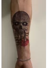 Geçici Kurukafa Dövme Tattoo