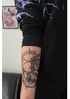Geçici Kurukafa ve Saat Dövme Tattoo