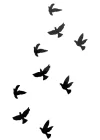 Geçici Kuş Figürlü Dövme Tatto