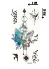 Geçici Kuş Figürlü Dövme Tattoo