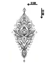 Geçici Lotus Figürlü Dövme Tattoo