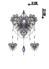 Geçici Lotus Figürlü Dövme Tattoo