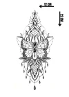 Geçici Lotus Figürlü Dövme Tattoo