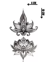 Geçici Lotus Figürlü Mini Dövme Tattoo