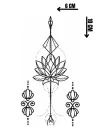 Geçici Lotus Figürlü Mini Dövme Tattoo