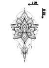 Geçici Lotus Figürlü Mini Dövme Tattoo