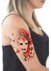 Geçici Maske Ve Kelebek Dövme Tattoo