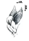 Geçici Melek Figürlü Mini Dövme Tattoo