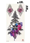 Geçici Pusula Ve Gül Figürlü Dövme Tattoo