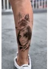 Geçici Tilki Ve Kadın Dövme Tattoo