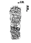 Geçici Yazı Detaylı Dövme Tattoo