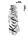 Geçici Yazı Detaylı Dövme Tattoo