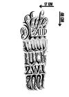 Geçici Yazı Detaylı Dövme Tattoo